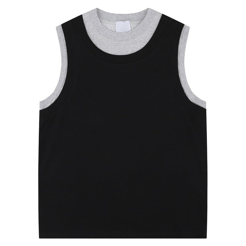 Design Spliced Vest Men's Sleeveless Sports Fitness