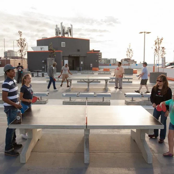 Stone Age Uptown Outdoor Concrete Ping Pong Table