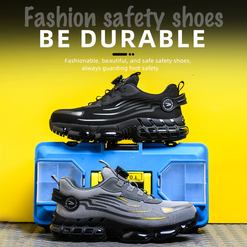 Buttoned Anti-Crush, Anti-Puncture, Comfortable, Breathable And Protective Safety Shoes