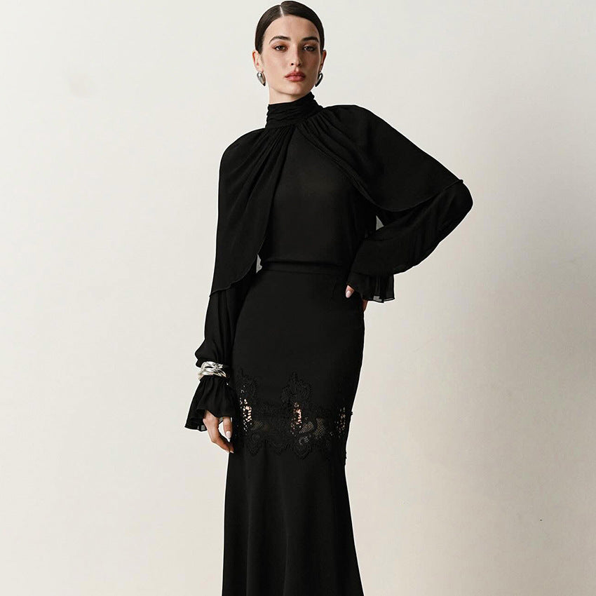 Womens Slim Fit Turtleneck Pullover - Chic Long Sleeve Ribbed Layering Top