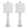 Bishop 24" Contemporary Glass Table Lamp Set of 2