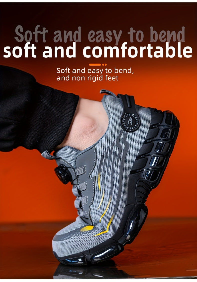 Buttoned Anti-Crush, Anti-Puncture, Comfortable, Breathable And Protective Safety Shoes