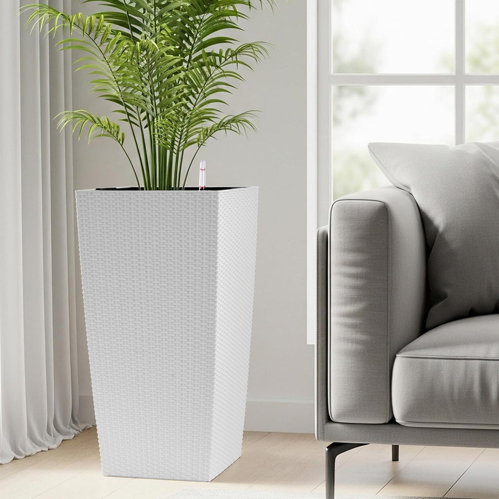 30 in Tall Large Flower Pot Planter with Self-Watering Drainage Holes