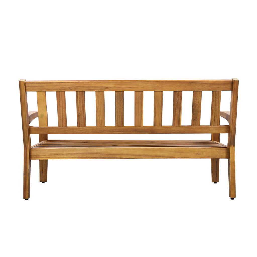 2-Piece Outdoor Teak Acacia Wood Conversation Set