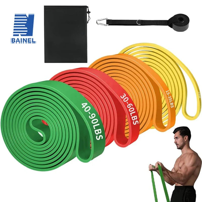 Natural Latex Resistance Bands – Elastic Rubber Workout Bands for Home Gym