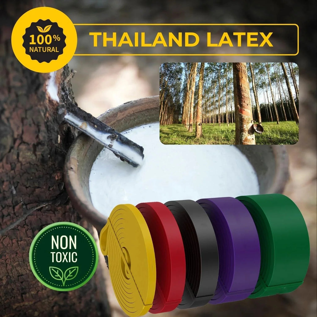 Natural Latex Resistance Bands – Elastic Rubber Workout Bands for Home Gym
