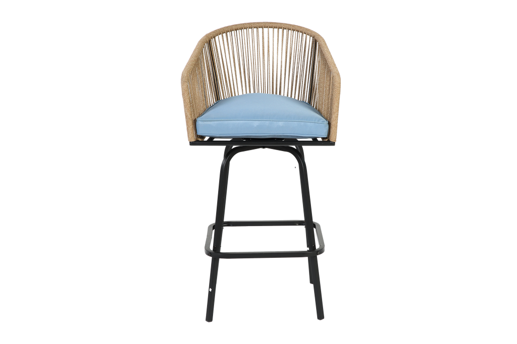 Outdoor Bar Stools Set of 4 with Armrests and Backrest