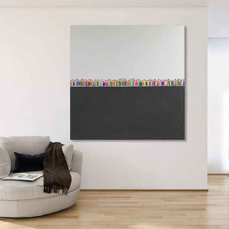 New Design Modern Wall Painting Hand Painted Acrylic Abstract Character Texture Abstract Oil Painting On Canvas For Living Room Home Decor