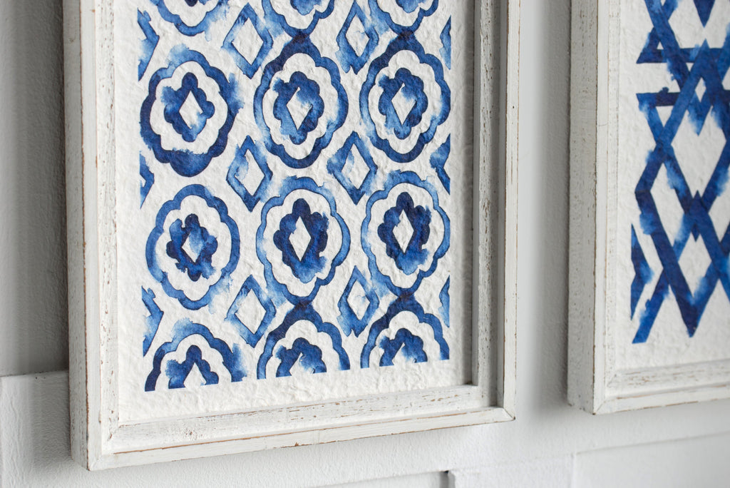 The Mariner’s Motif™ – Set of Coordinated Indigo Panels