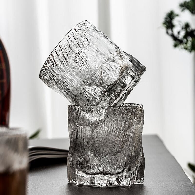 Retro Glacier Glass Whiskey Crystal Glass Beautifully Designed Western Liquor Glass