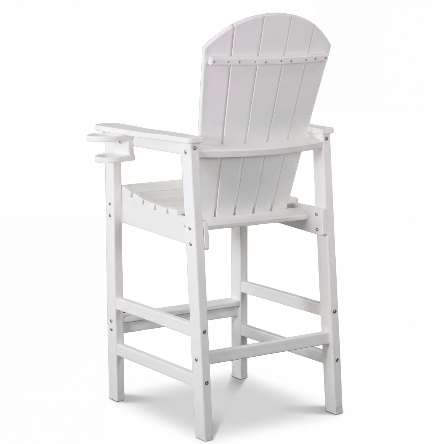 HDPE Bar Height Adirondack Patio Chair Outdoor Bar Chair With Cup Holder And Armrests