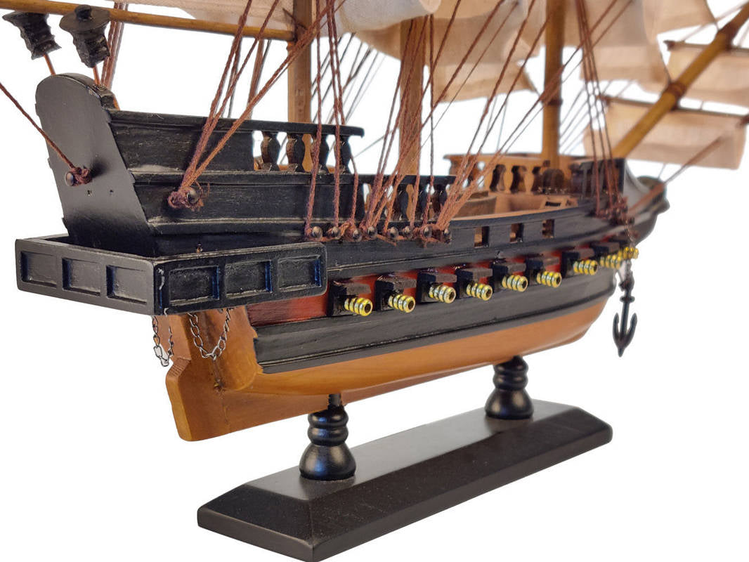 Wooden Fearless White Sails Limited Model Pirate Ship 15""