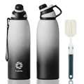FEIJIAN-Stainless Steel Thermo Bottle with Magnetic Lid, Insulated Vacuum Flask, Outdoor Sport Water Bottle, Keep Cold, 1500ml