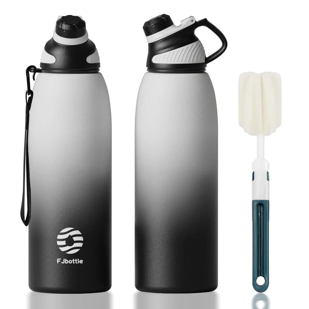 FEIJIAN-Stainless Steel Thermo Bottle with Magnetic Lid, Insulated Vacuum Flask, Outdoor Sport Water Bottle, Keep Cold, 1500ml