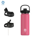 FEIJIAN Thermos Bottle with Straw Sport Stainless Steel Vacuum Flask Insulated Water Bottle with Handle Lid 950/1200ml