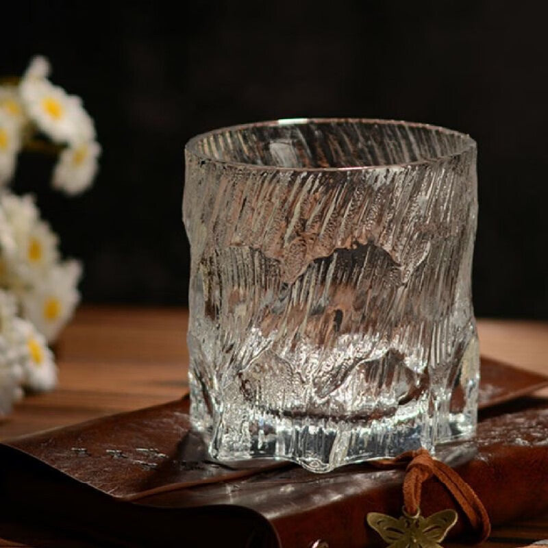 Retro Glacier Glass Whiskey Crystal Glass Beautifully Designed Western Liquor Glass