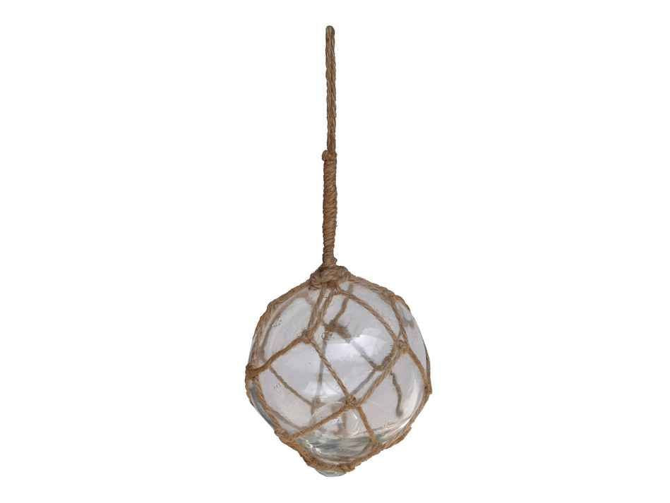 Clear Japanese Glass Ball Fishing Decoration Christmas Ornament 4""
