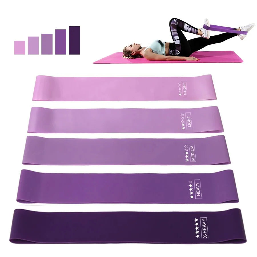 Fitness Elastic Resistance Bands – Pilates, Yoga, Crossfit & Home Gym Training
