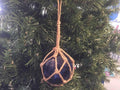 Blue Japanese Glass Ball Fishing Float Decoration Christmas Ornament 4""