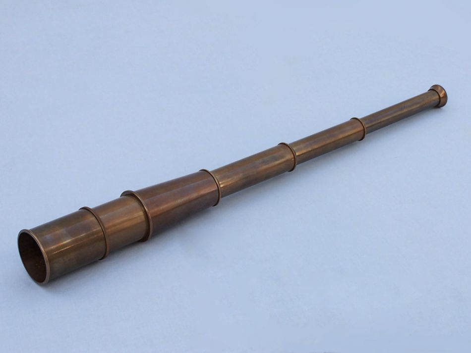 Deluxe Class Antique Brass Admiral's Spyglass Telescope 27""
