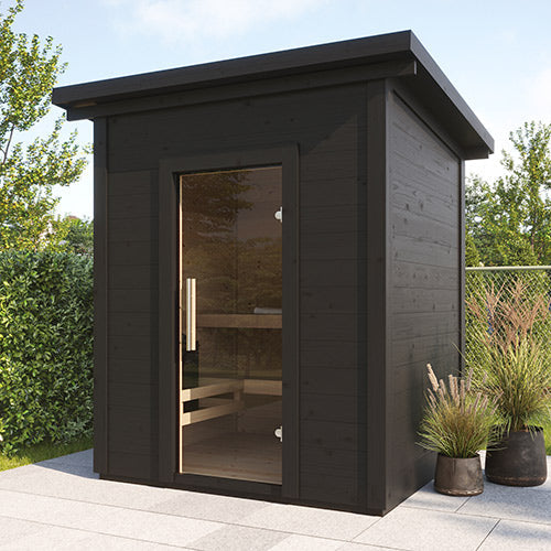 SaunaLife Model G2 Garden-Series Outdoor Home Sauna DIY Kit with LED Light System