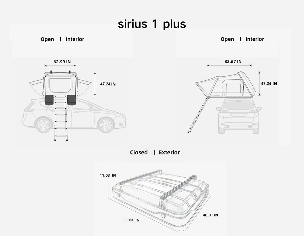 Naturnest Sirius 1 Plus Roof Top Tent