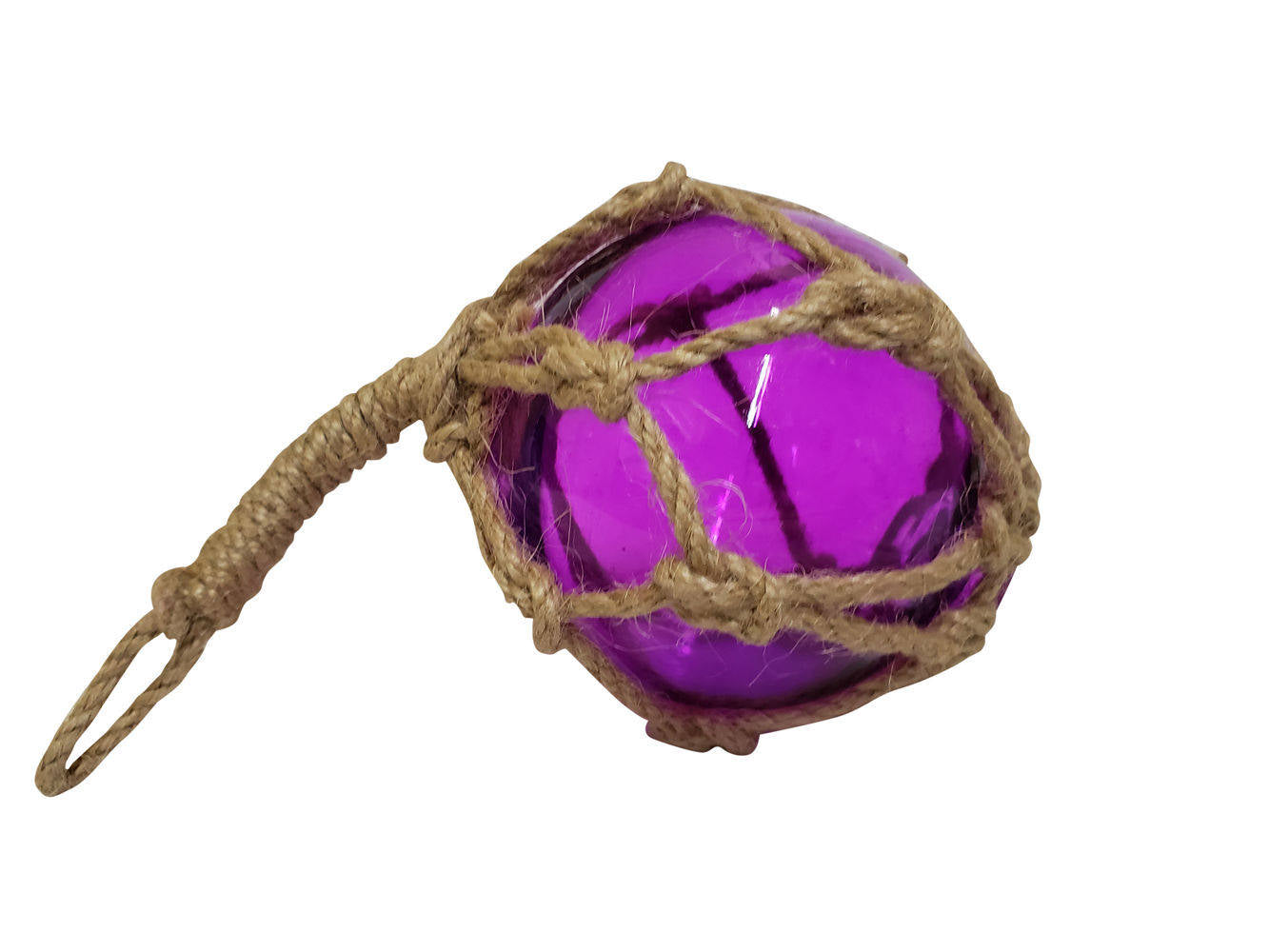 Purple Japanese Glass Ball Fishing Float Decoration Christmas Ornament 3""
