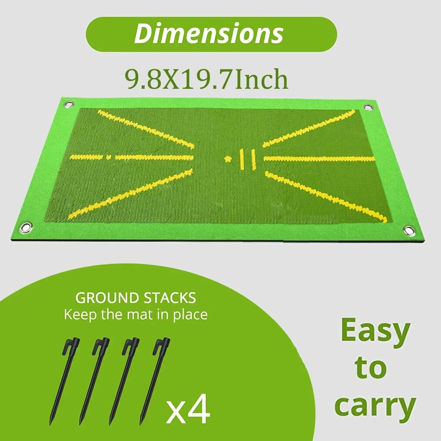 Golf Training Mat for Swing Detection Batting Path Feedback Practice Hitting Mats Golf Training Aids Equipment Outdoor Indoor