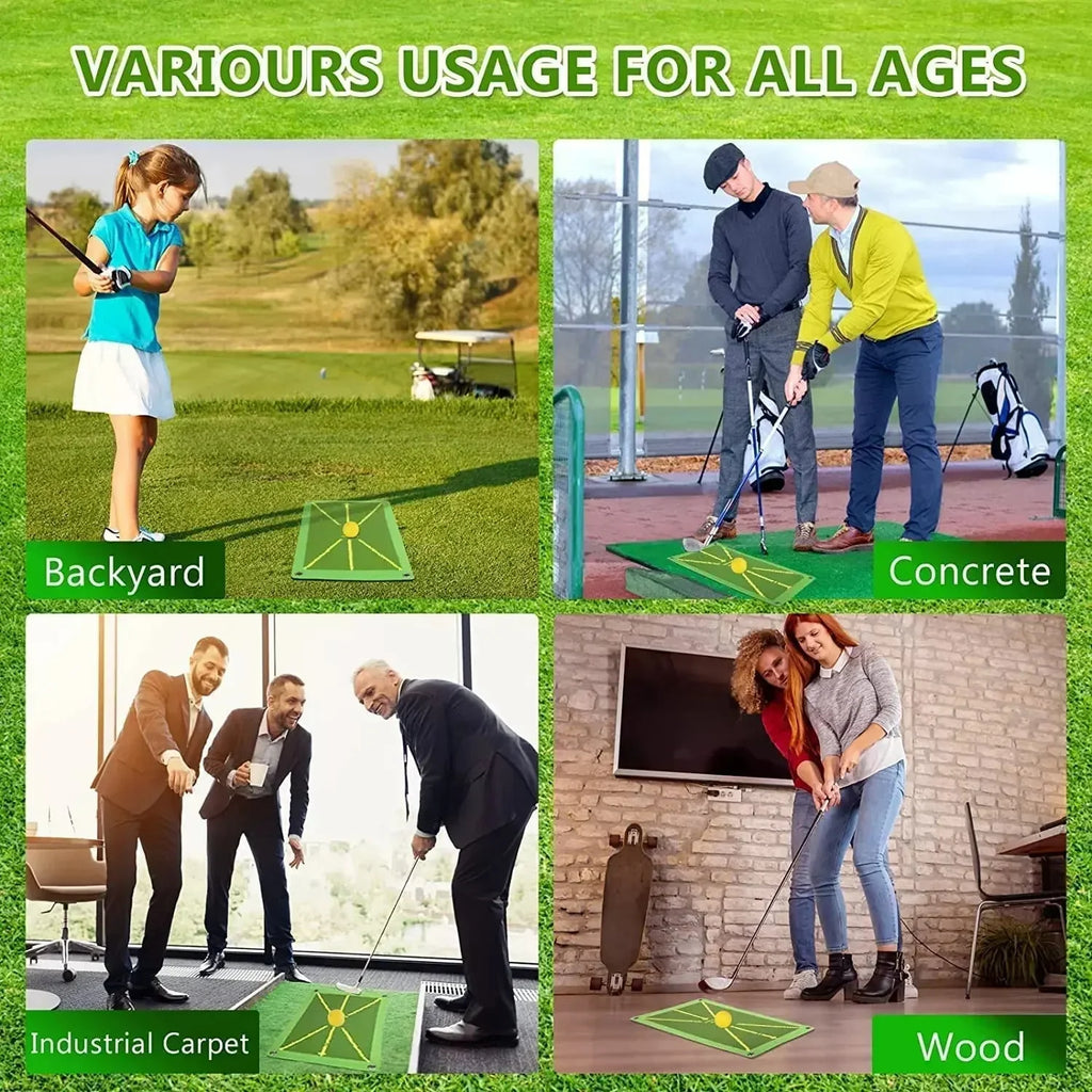 Golf Training Mat for Swing Detection Batting Path Feedback Practice Hitting Mats Golf Training Aids Equipment Outdoor Indoor