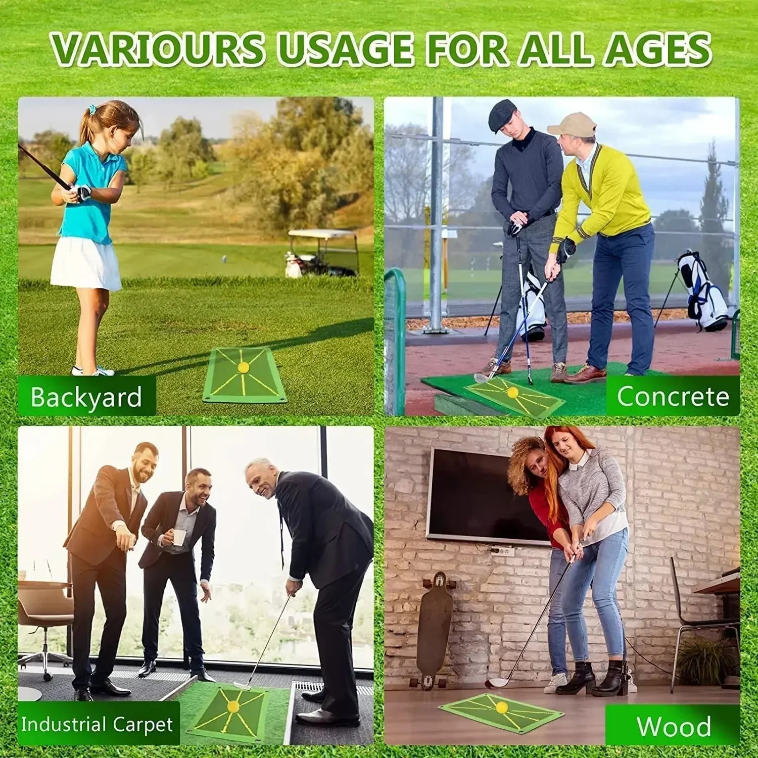 Golf Training Mat for Swing Detection Batting Path Feedback Practice Hitting Mats Golf Training Aids Equipment Outdoor Indoor
