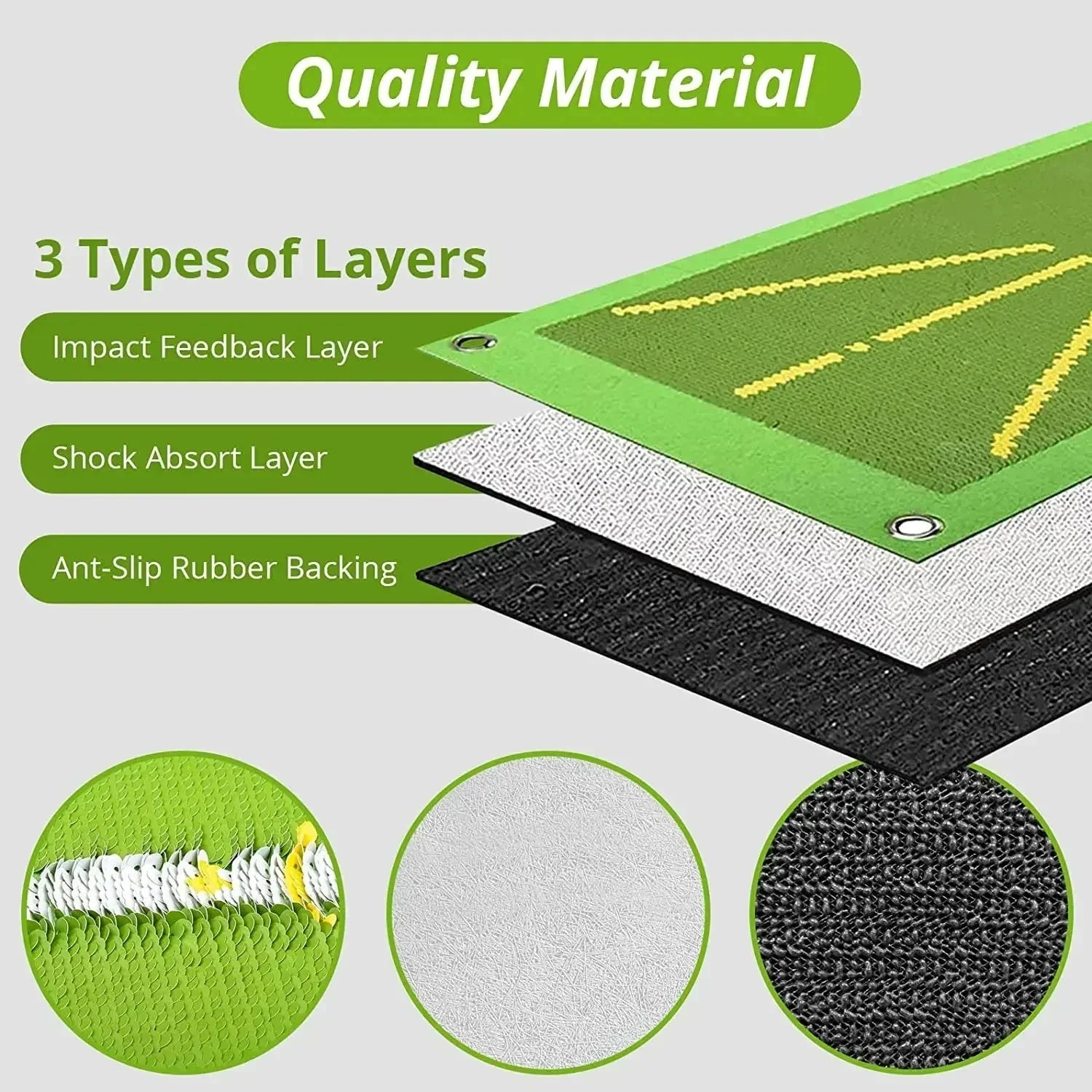Golf Training Mat for Swing Detection Batting Path Feedback Practice Hitting Mats Golf Training Aids Equipment Outdoor Indoor