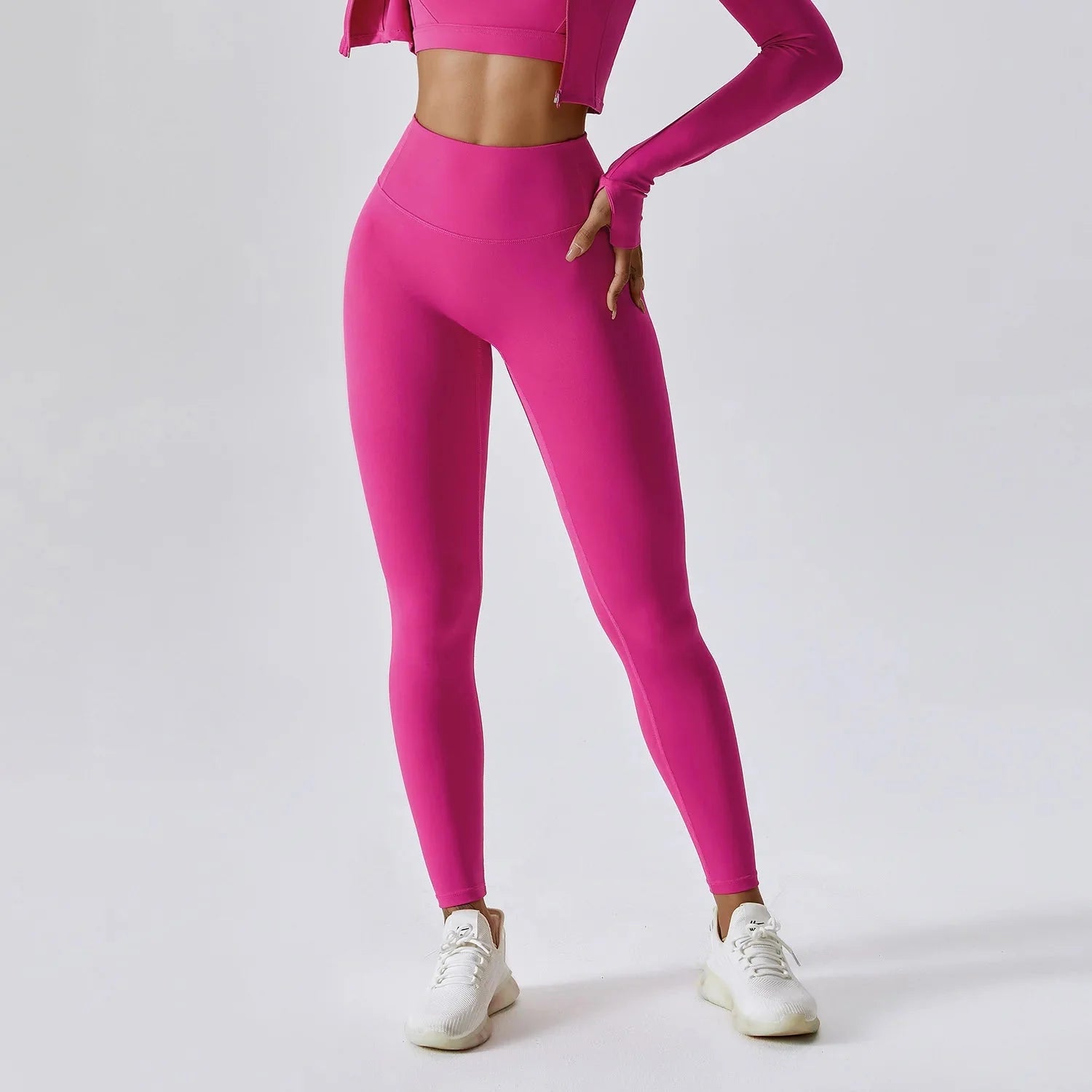 High Waist Seamless Yoga Leggings for Fitness and Exercise