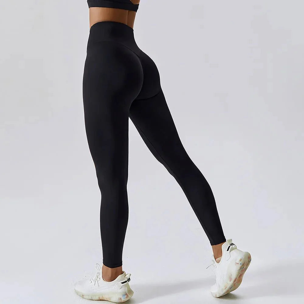 High Waist Seamless Yoga Leggings for Fitness and Exercise