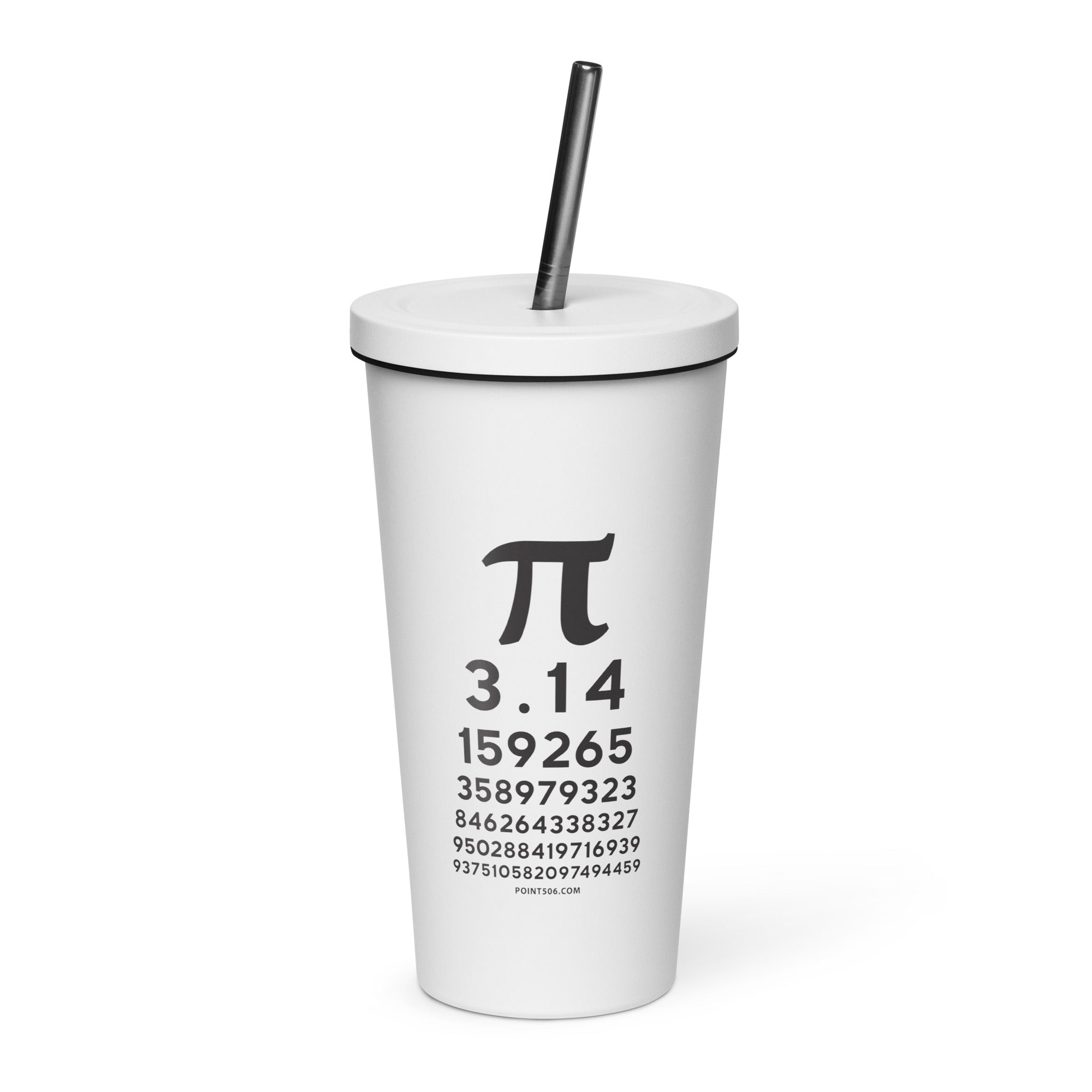 PI Insulated tumbler with a straw