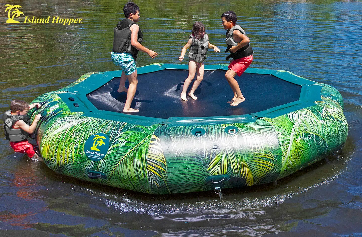 Island Hopper 15’ Water Bouncer Lakeside Graphics Series