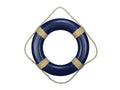 Blue Painted Decorative Life Ring with Rope Bands 20""