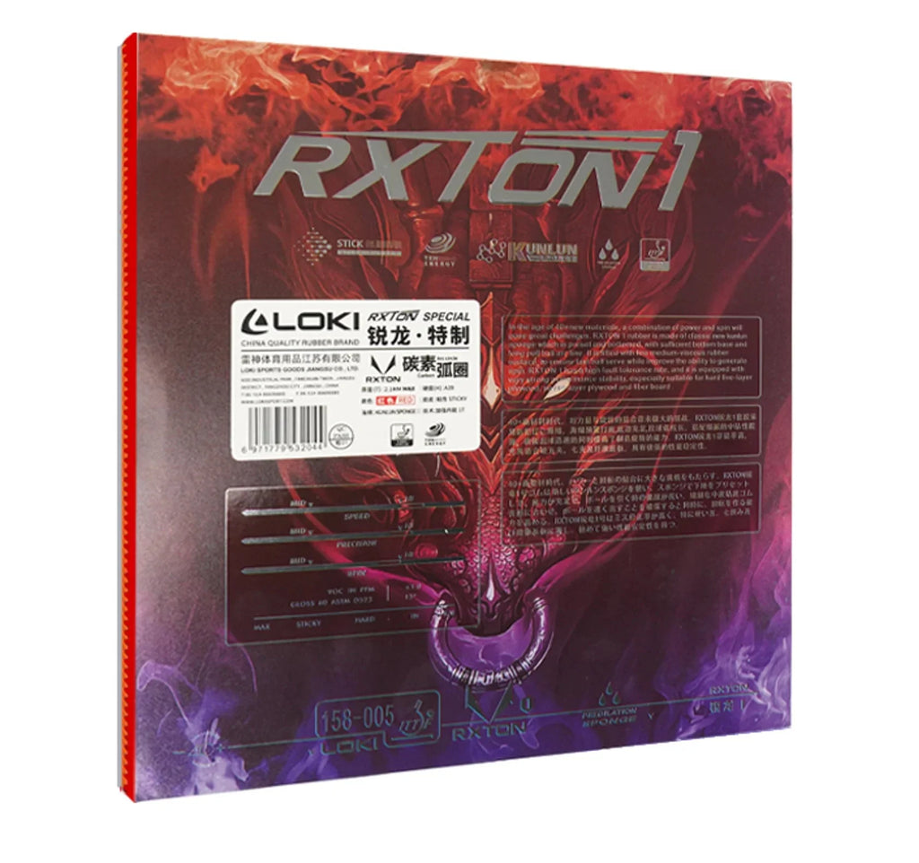 LOKI RXTON 1 Original Table Tennis Rubber RXTON-1 Allround Spin Control Ping Pong Sponge