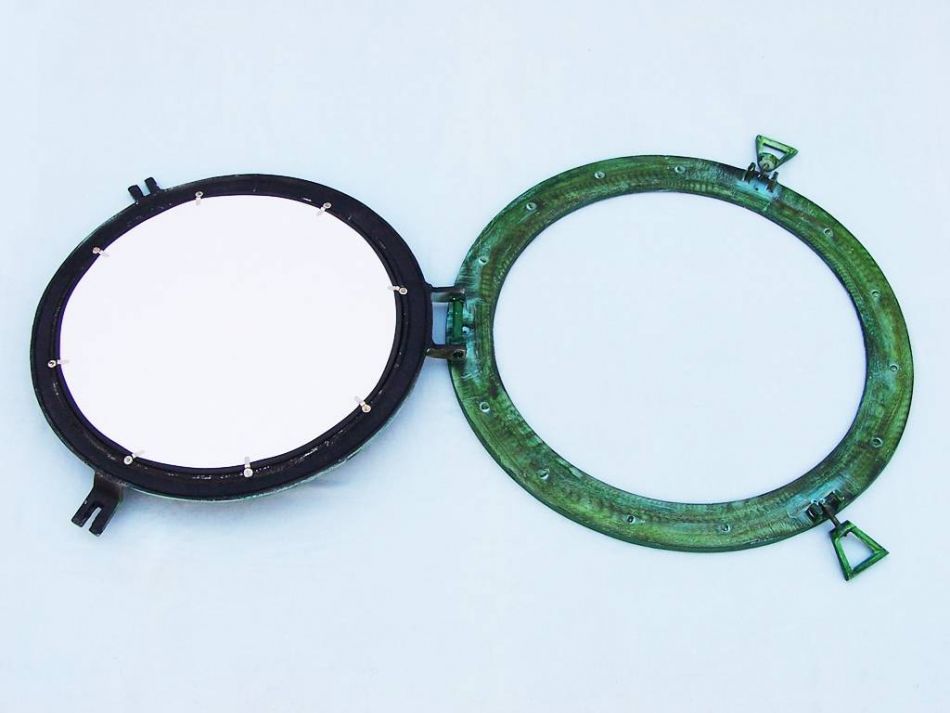 Brass Deluxe Class Titanic Shipwrecked Decorative Ship Porthole Mirror 24""