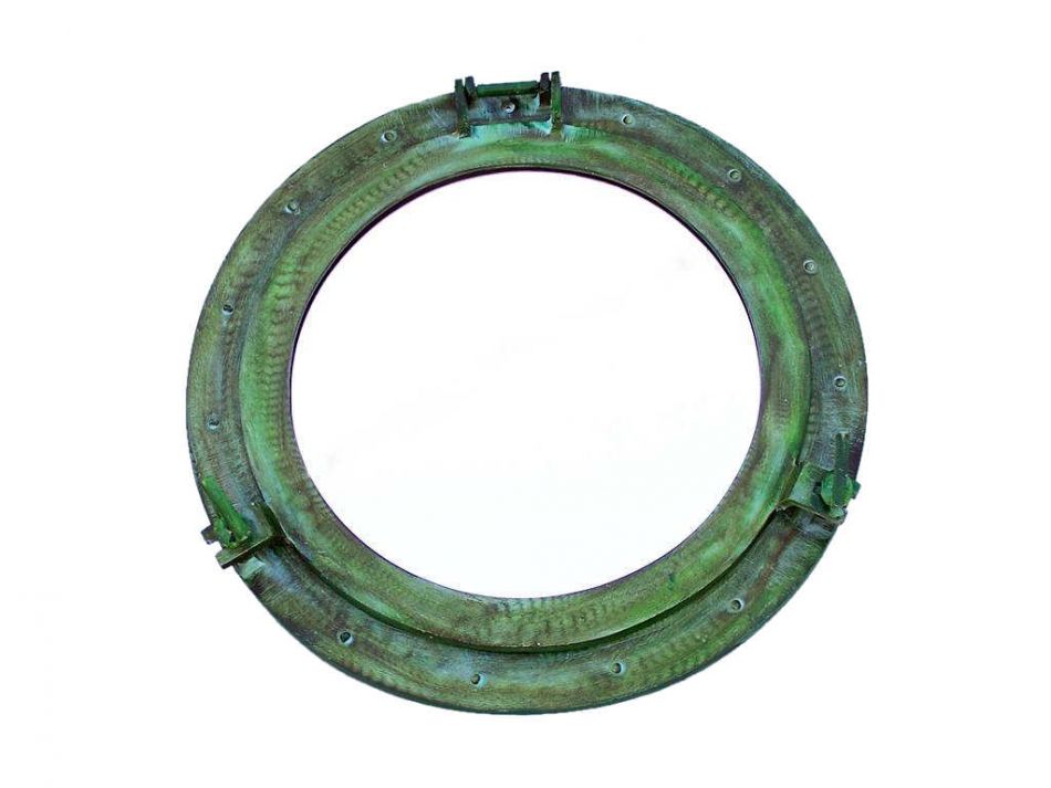 Brass Deluxe Class Titanic Shipwrecked Decorative Ship Porthole Mirror 24""