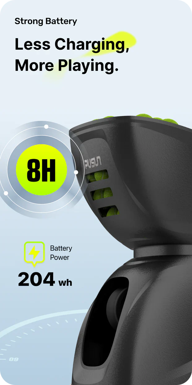 PUSUN PT-MAX C Tennis Ball Machine With APP Control & AI Drills