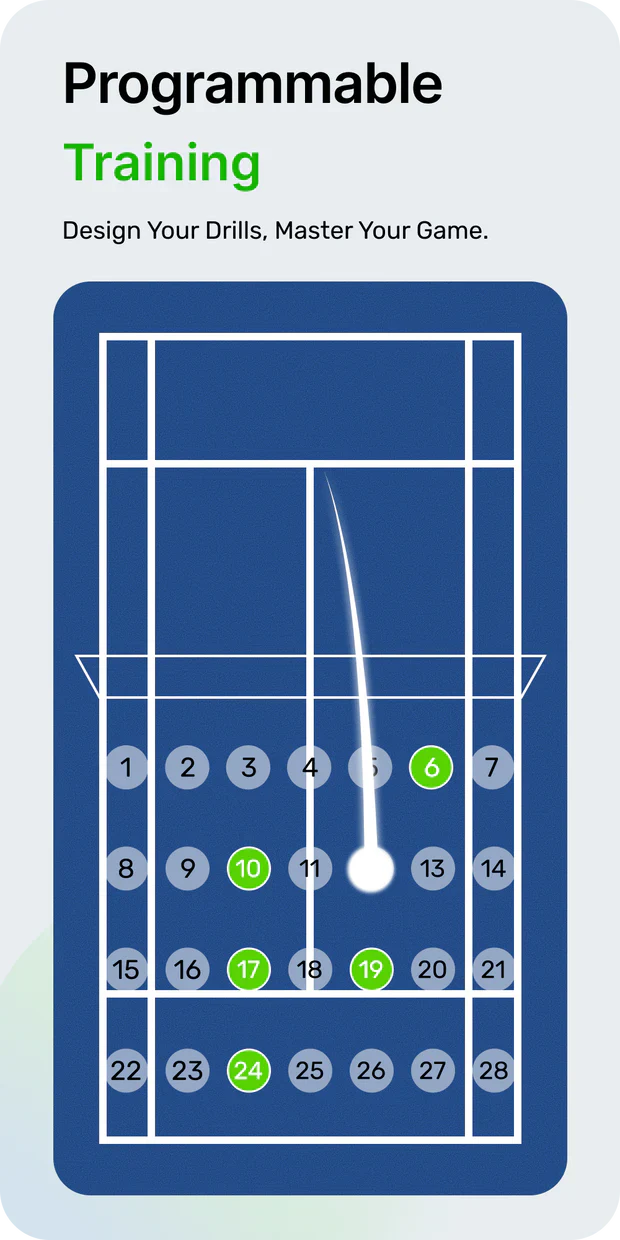 PUSUN PT-MAX C Tennis Ball Machine With APP Control & AI Drills