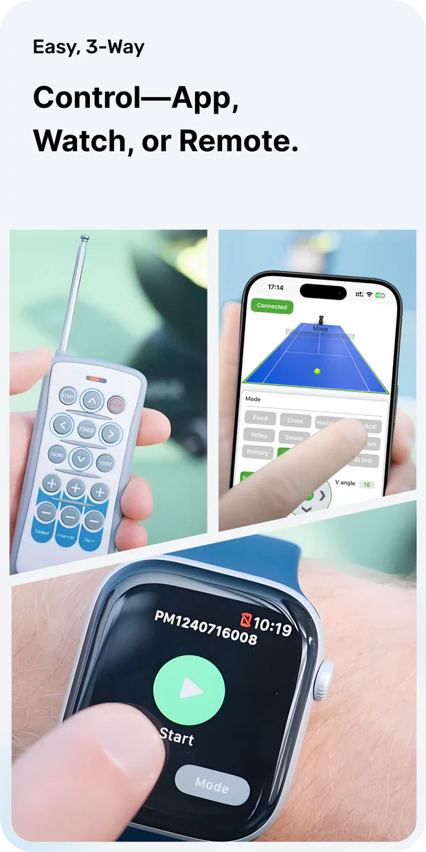 PUSUN PT-MAX C Tennis Ball Machine With APP Control & AI Drills