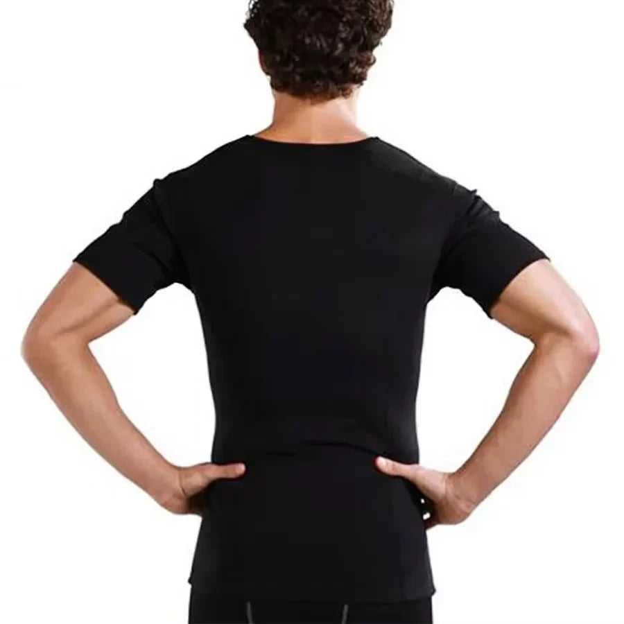 Men Trainning Exercise T-shirts Sportswear Gym Sauna Workout Fitness Short Sleeves Clothes Compression Tracksuit Athletic Shirts
