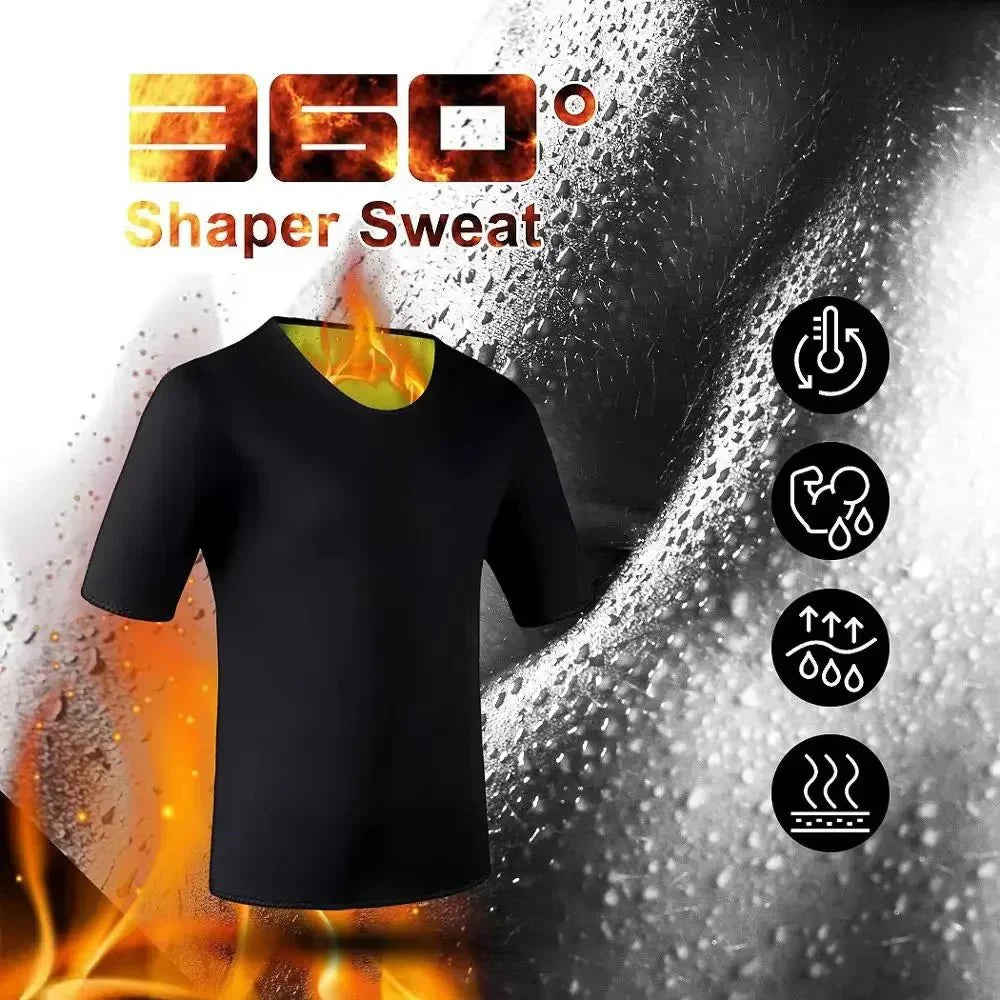 Men Trainning Exercise T-shirts Sportswear Gym Sauna Workout Fitness Short Sleeves Clothes Compression Tracksuit Athletic Shirts