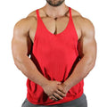 Mens Cotton Y-Back Tank Top for Gym Training