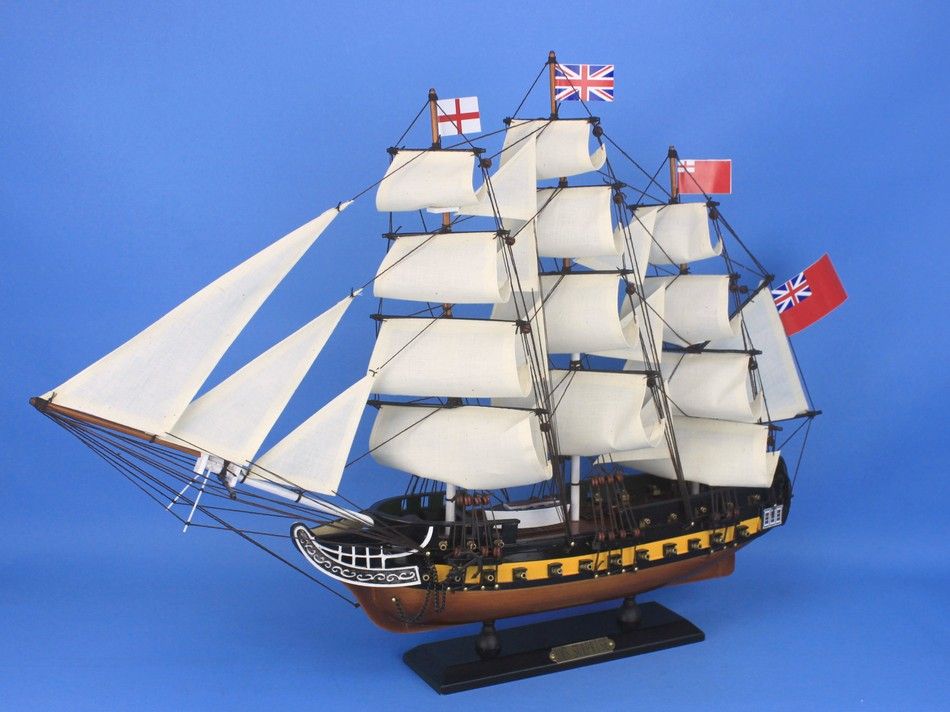 Wooden HMS Surprise Master and Commander Model Ship 24""
