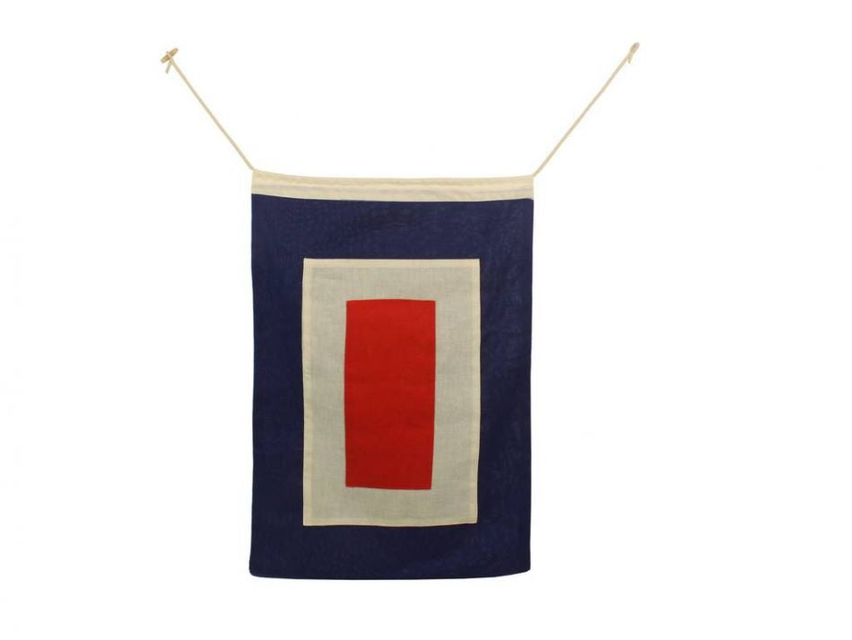 Letter W Cloth Nautical Alphabet Flag Decoration 20""
