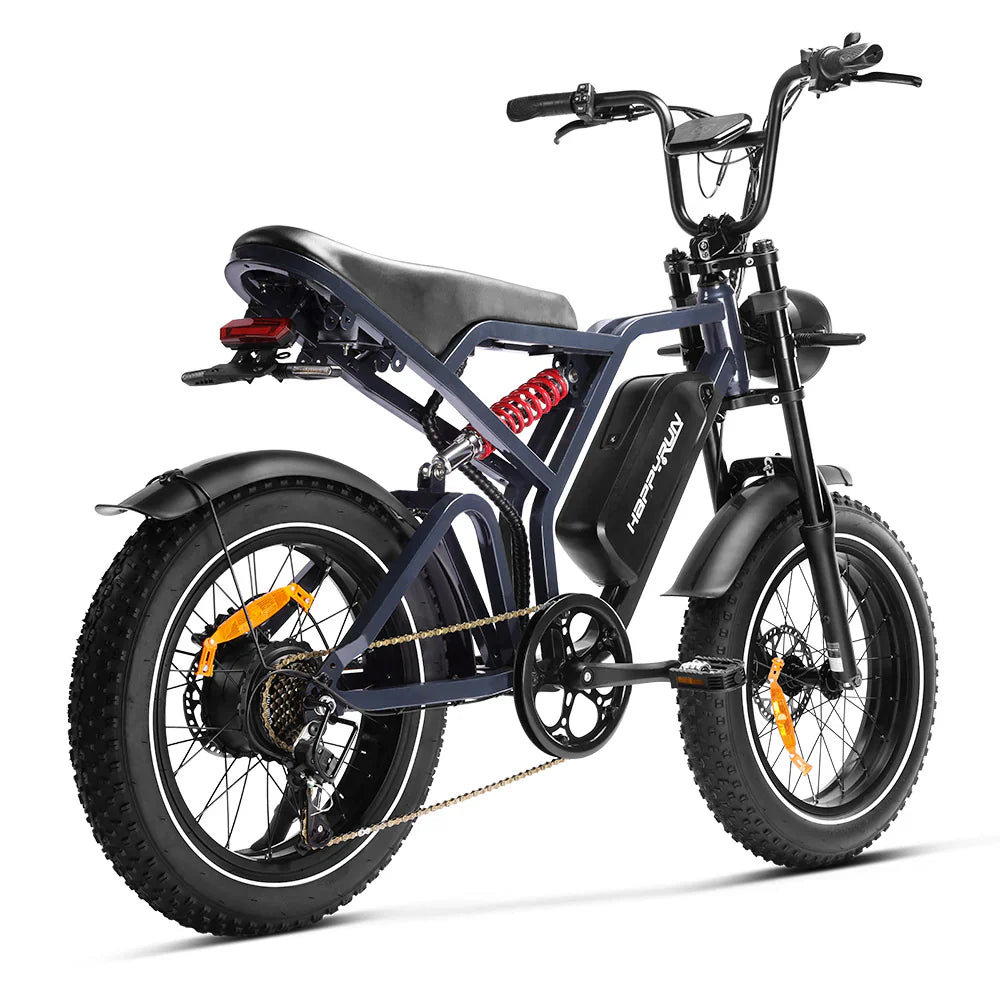 HappyRun Tank G60 Pro 2000W Moped Style Offroad Electric Bike Fat Tire