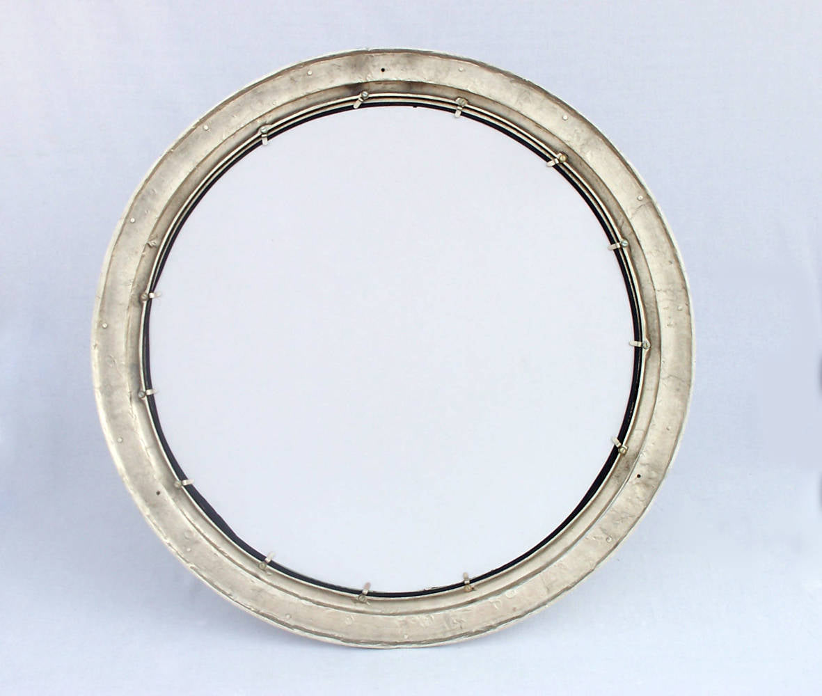Deluxe Class Brushed Nickel Decorative Ship Porthole Mirror 30""