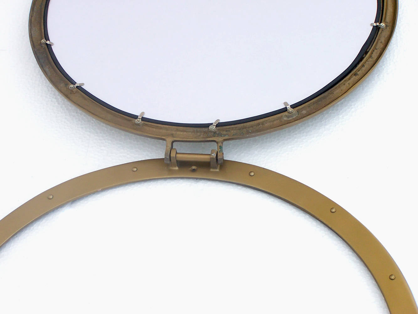 Deluxe Class Antique Brass Decorative Ship Porthole Mirror 30""